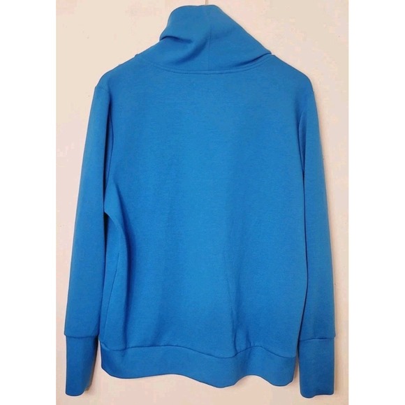 Addison Bay Women's Pullover Size Medium Double Knit Everyday Pullover Zip Blue - Picture 4 of 7